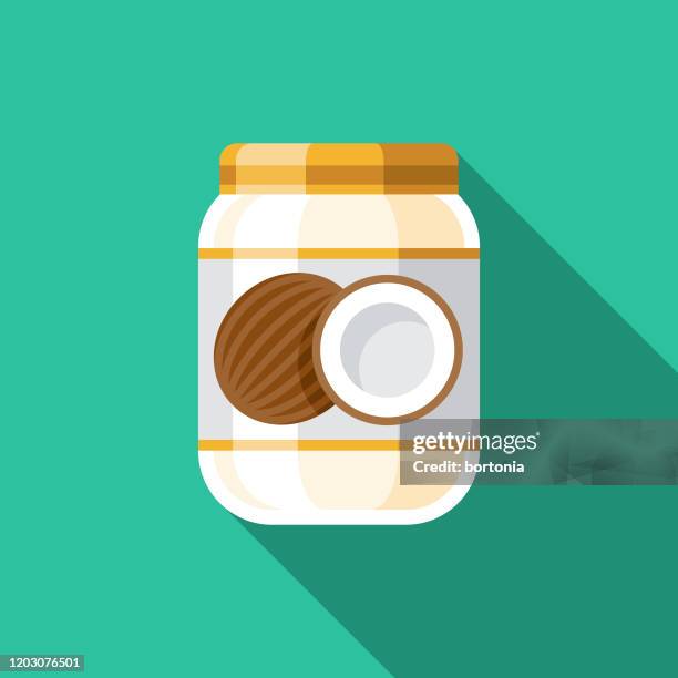 ketogenic diet coconut oil icon - coconuts vector stock illustrations