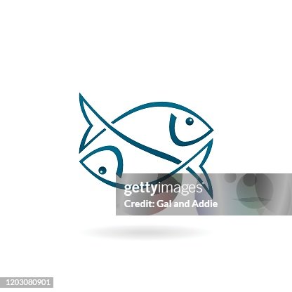 兩個魚圖示 兩個魚圖示