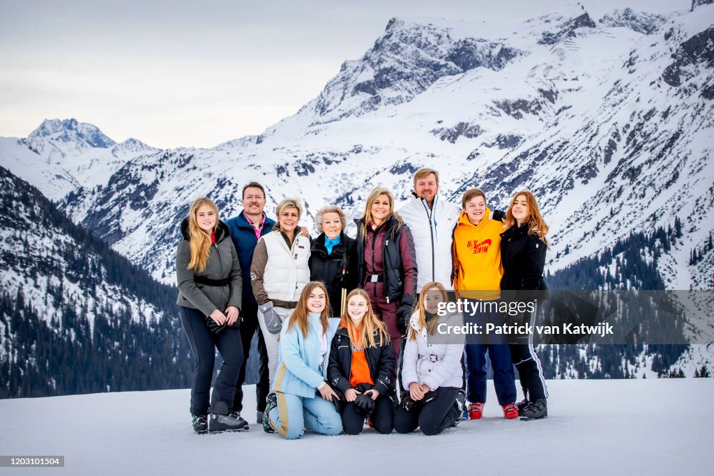 The Dutch Royal Family Hold Annual Winter Photo Call In Lech
