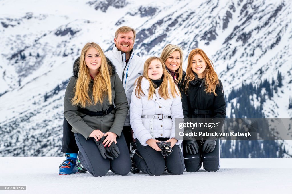 The Dutch Royal Family Hold Annual Winter Photo Call In Lech