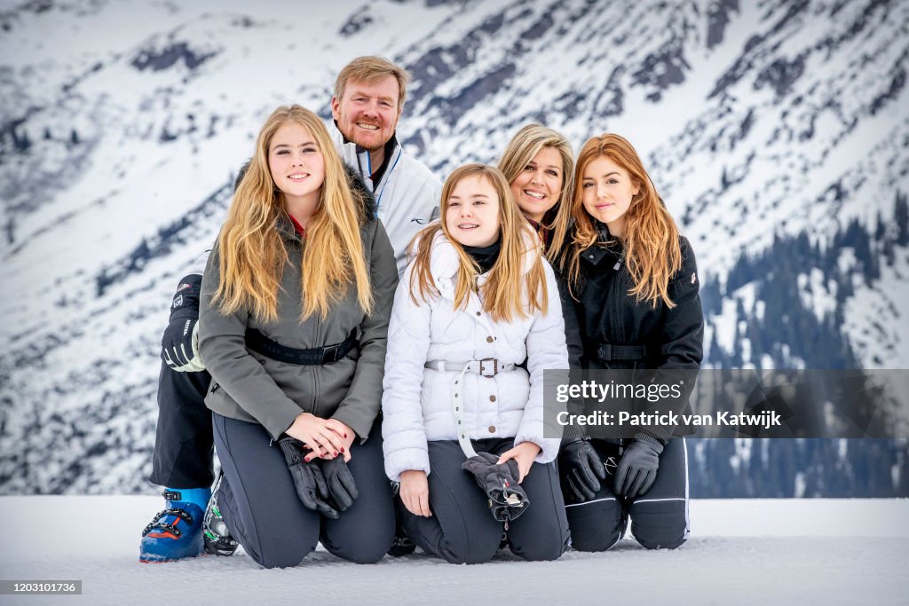 The Dutch Royal Family Hold Annual Winter Photo Call In Lech