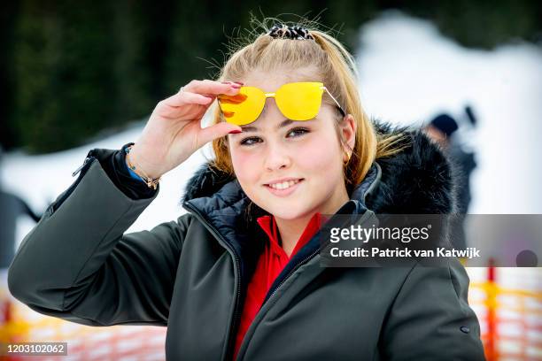 Princess Amalia of The Netherlands during the annual photo call on February 25, 2020 in Lech, Austria.