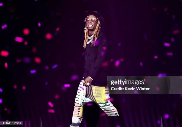 Lil Wayne performs onstage during the EA Sports Bowl at Bud Light Super Bowl Music Fest on January 30, 2020 in Miami, Florida.