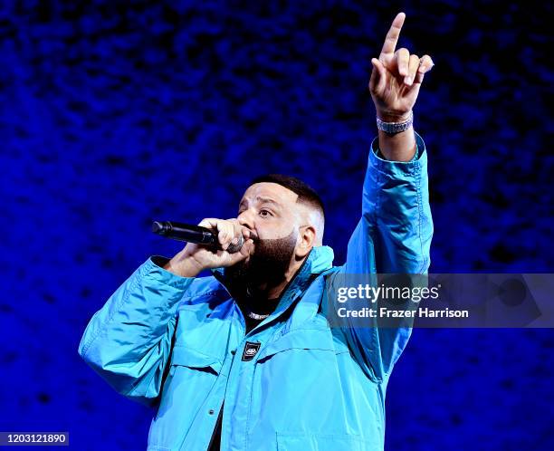 Khaled performs onstage during the EA Sports Bowl at Bud Light Super Bowl Music Fest on January 30, 2020 in Miami, Florida.