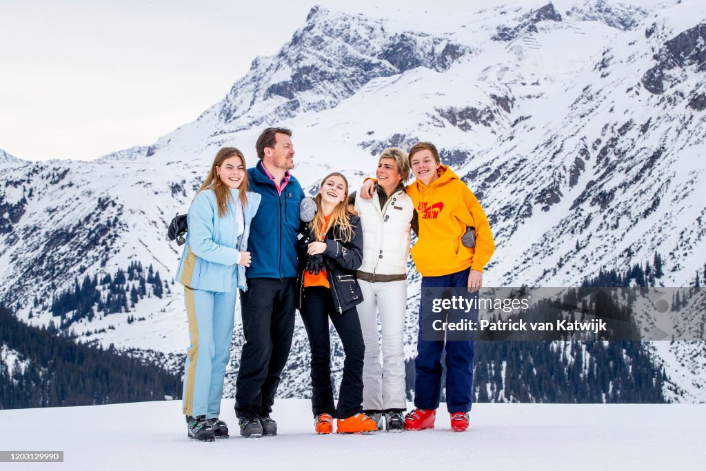 The Dutch Royal Family Hold Annual Winter Photo Call In Lech