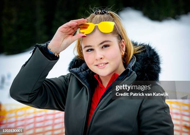 Princess Amalia of The Netherlands during the annual photo call on February 25, 2020 in Lech, Austria.