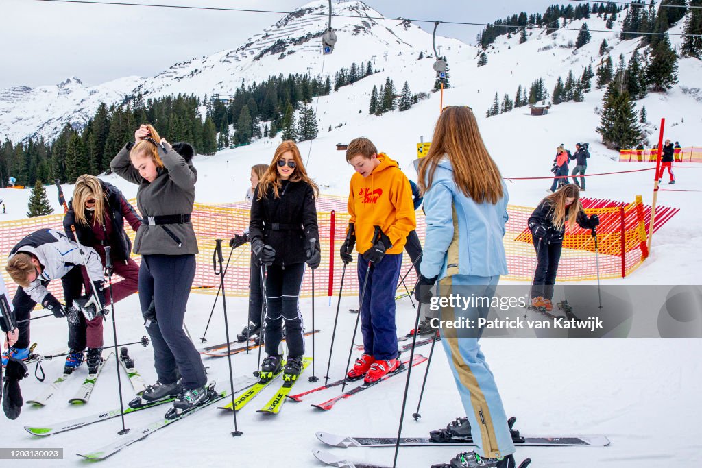 The Dutch Royal Family Hold Annual Winter Photo Call In Lech
