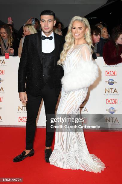 Tommy Fury and Molly-Mae Hague attend the National Television Awards 2020 at The O2 Arena on January 28, 2020 in London, England.