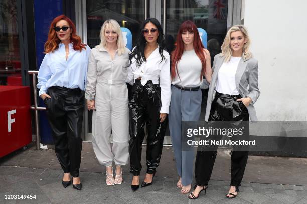Carmit Bachar, Kimberly Wyatt, Nicole Scherzinger, Jessica Sutta and Ashley Roberts from the Pussycat Dolls seen at Global Radio Studios for an...