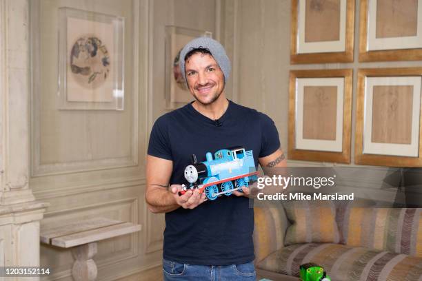 Peter Andre takes part in Reading with Friends to mark the start of the 75th Anniversary celebrations of Thomas & Friends, in London, England. To...