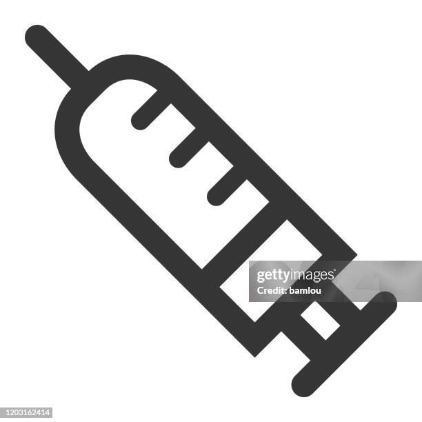 syringe icon - iv therapy stock illustrations