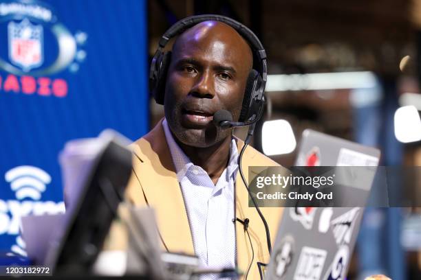 Former NFL player Terrell Davis speaks onstage during day 3 of SiriusXM at Super Bowl LIV on January 31, 2020 in Miami, Florida.