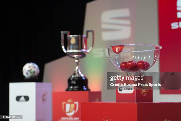 Ilustration, balls for draw during the Draw 1/4 of Final of the Spanish Cup, Copa del Rey, celebrated at Ciudad del Futbol on January 31, 2020 in Las...