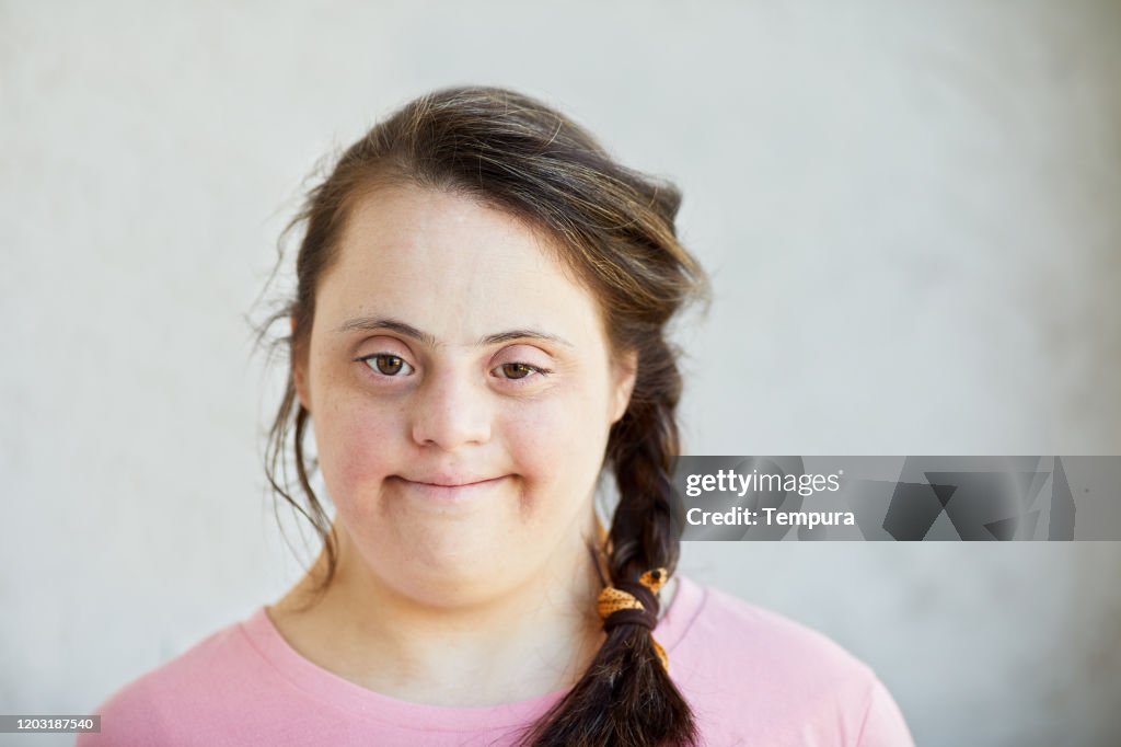 Disability Faceit Disabled Person Head Shot Portrait Looking At Camera High-Res Stock ...