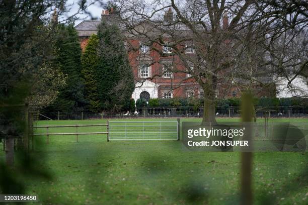 Cransely Day school is pictured in Northwich, northern England on February 25 after it closed as a precaution against coronavirus COVID-2019, after...