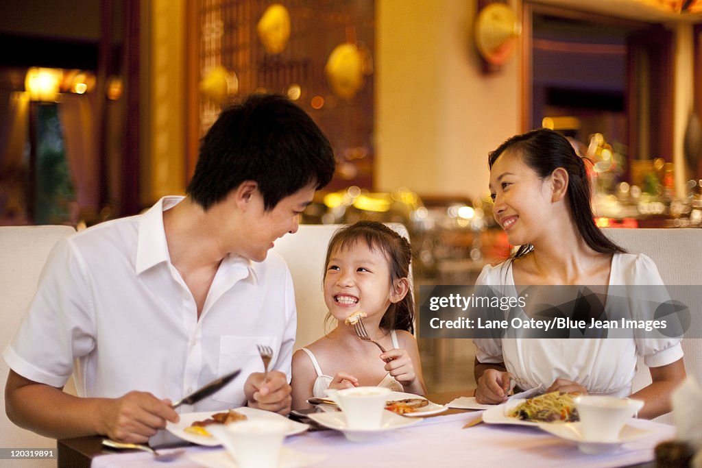 Portrait of a happy family on vacation