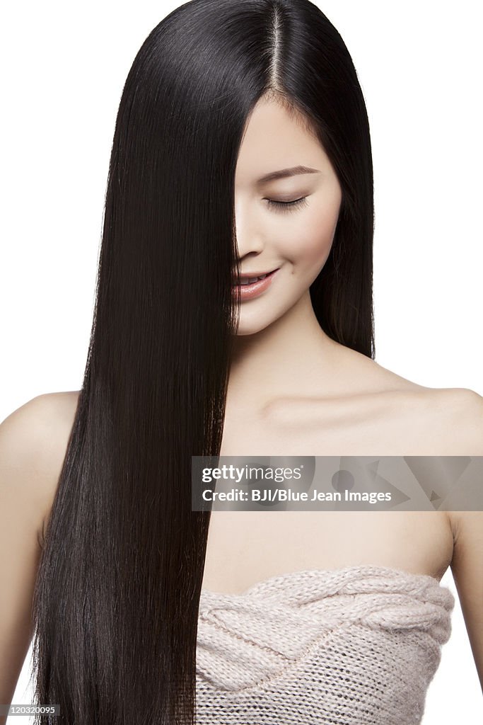 Young Woman With Long Silky Hair