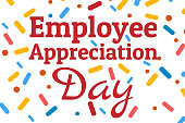 Employee Appreciation Day concept. First Friday in March. Holiday concept. Template for background, banner, card, poster with text inscription. Vector EPS10 illustration.