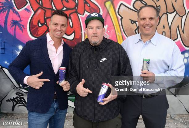 Mark French, CES and Mike Tannenbaum attend the X2 Performance SuperBowl LIV Breakfast at Museum of Graffiti on January 31, 2020 in Miami, Florida.