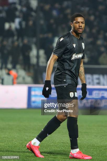 Chuba Amechi Akpom striker of PAOK FC during PAOK Thessaloniki v OFI Crete FC with final score 4-0 for Super League 1 Greece at Toumba Stadium home...