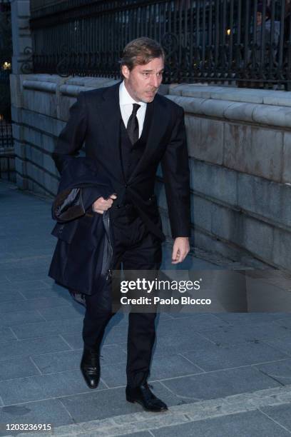 Beltran Gomez-Acebo attends the Pilar de Borbon funeral mass at Almudena Cathedral on January 31, 2020 in Madrid, Spain.