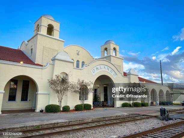 orlando station or commuter train station - orlando florida buildings stock pictures, royalty-free photos & images