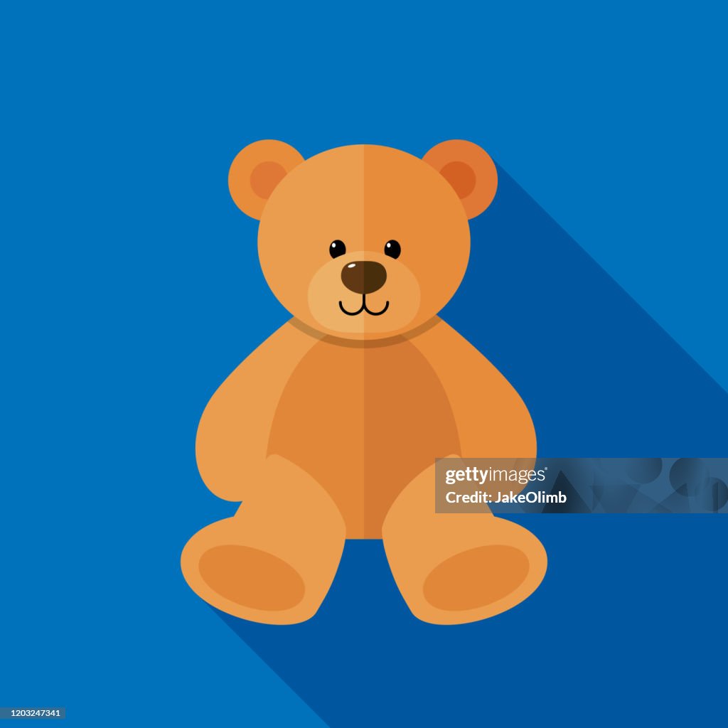 Teddy Bear Icône Plat