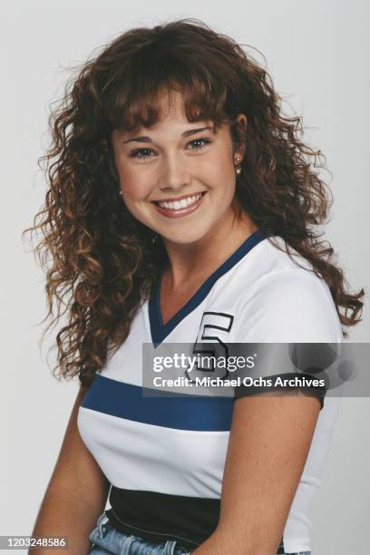 American actress and singer Nikki DeLoach, 1995.