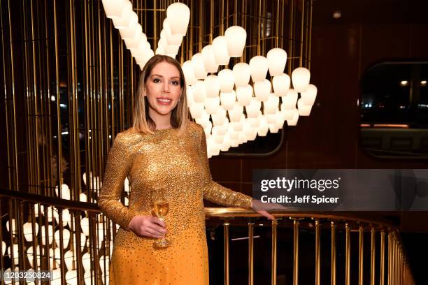 Katherine Ryan attends a drinks reception on board Virgin Voyages' new cruise ship 'Scarlet Lady' on February 25, 2020 in Liverpool, England.