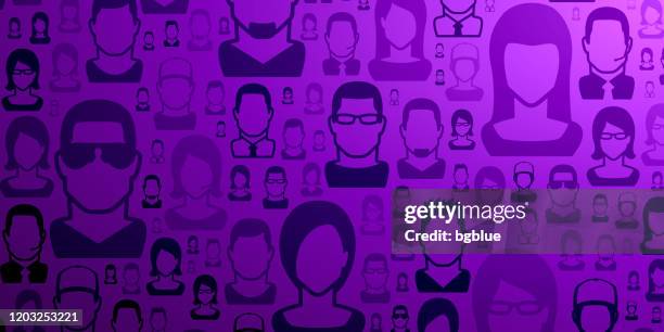 abstract purple background - people pattern - man dark background stock illustrations