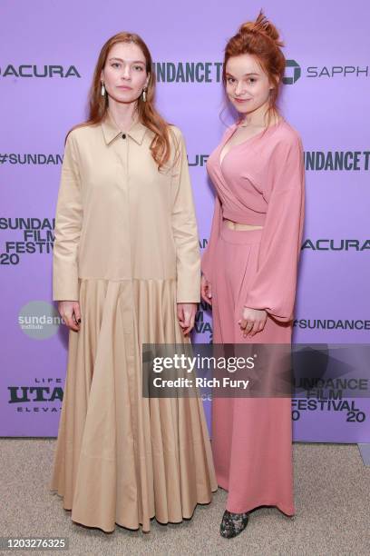 Hannah Gross and Bracken Burns attend the 2020 Sundance Film Festival "Falling" Premiere at Eccles Center Theatre on January 31, 2020 in Park City,...