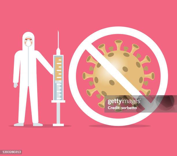 stopping coronavirus - nurse serious stock illustrations