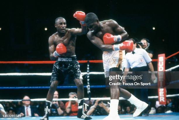 James Toney and Mike McCallum fight for the IBF and Lineal middleweight titles on August 29, 1992 at the Convention Center in Reno, Nevada. Toney won...