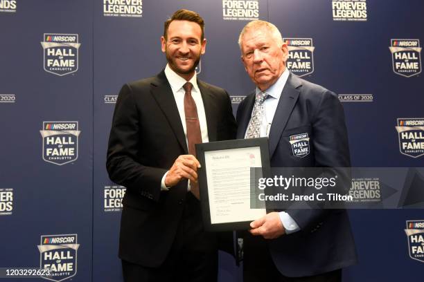 Hall of Fame inductee Waddell Wilson poses with Daniel Klenetsky, Senior Manager, State and Local Affairs Public and Government Affairs, following...