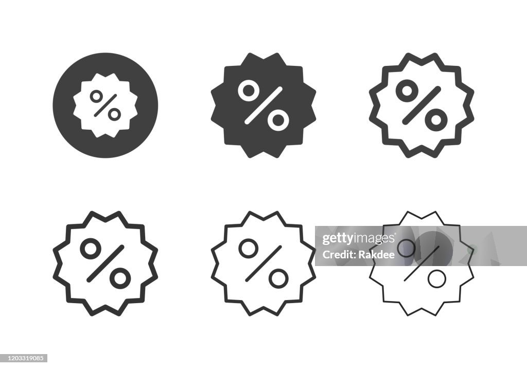 Discount Label Icons - Multi-Serie