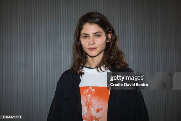 Alba Galocha attends 'Ernesto Naranjo' fashion show during the Mercedes Benz Fashion Week Autumn/Winter 2020-2021 on January 31, 2020 in Madrid,...