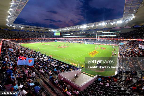 General view of the stadium is seen during the 2020 Sydney Sevens at Bankwest Stadium on February 01, 2020 in Sydney, Australia.