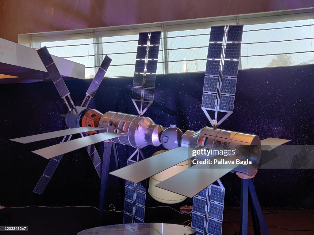 Space Invention Model India unveiled a scaled model of its proposed Space Station that it ...