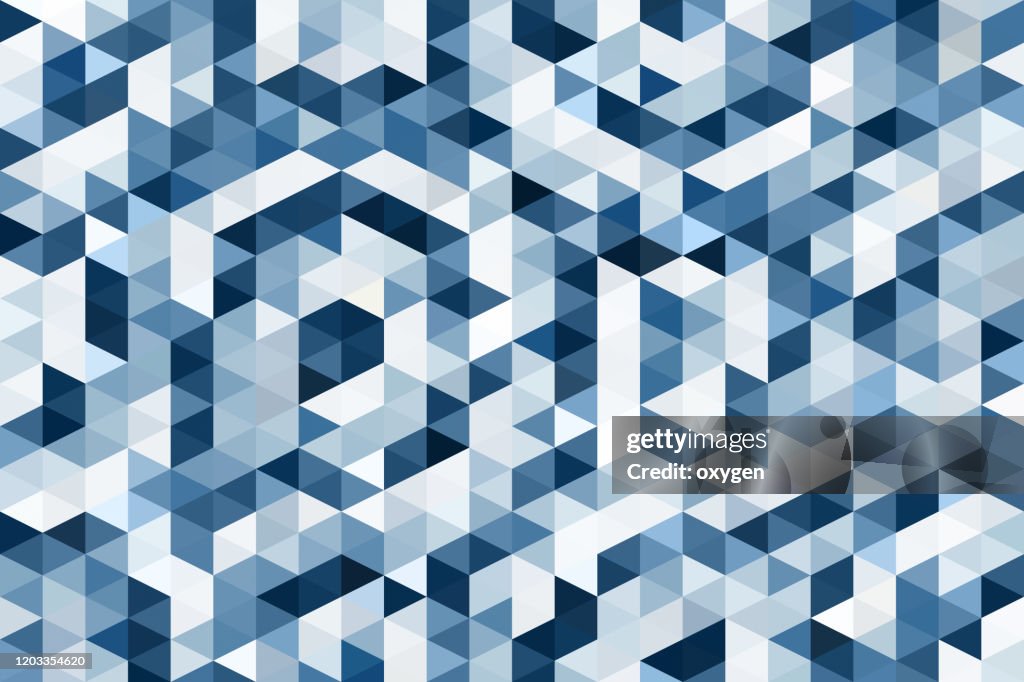 Abstract Classic Blue Geometric Triangle Background