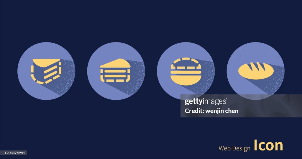 Brood, Burger, Icon Set.