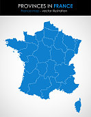 France - highly detailed map.All elements are separated in editable layers. Vector illustration.