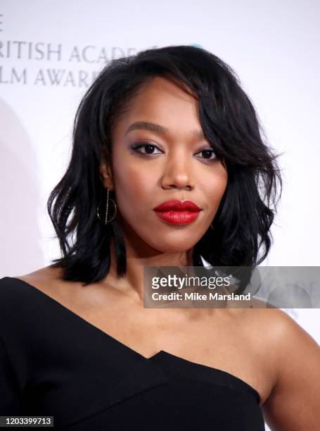 Naomi Ackie attends the EE British Academy Film Awards 2020 Nominees' Party at Kensington Palace on February 01, 2020 in London, England.
