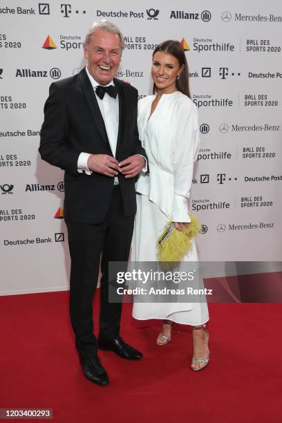 Joerg Wontorra and Laura Wontorra attend the Ball des Sports 2020 gala at RheinMain CongressCenter on February 01, 2020 in Wiesbaden, Germany.