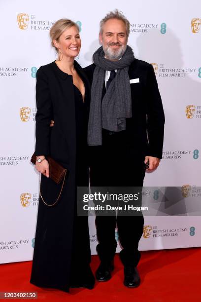 Alison Balsom and Sam Mendes attend the EE British Academy Film Awards 2020 Nominees' Party at Kensington Palace on February 01, 2020 in London,...