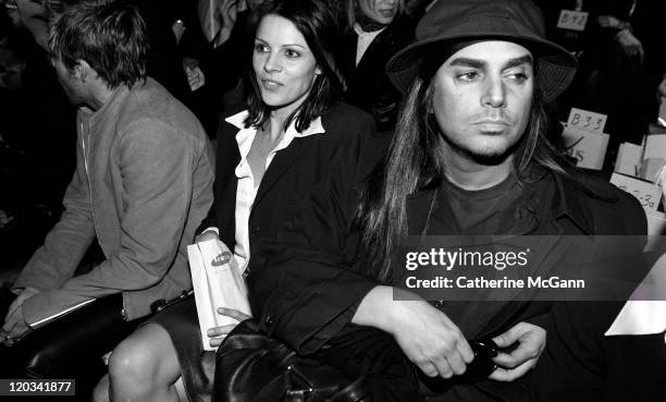 Nicole Ritchie Steven Meisel Steven Meisel with unidentified woman at Versace Versus fashion show ...