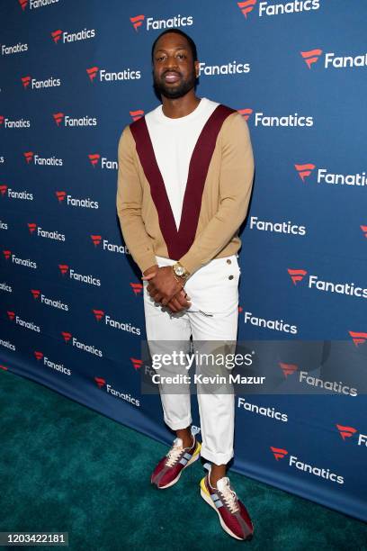 Dwyane Wade attends Michael Rubin's Fanatics Super Bowl Party at Loews Miami Beach Hotel on February 01, 2020 in Miami Beach, Florida.