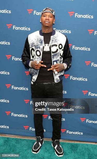 Moneybagg Yo attends Michael Rubin's Fanatics Super Bowl Party at Loews Miami Beach Hotel on February 01, 2020 in Miami Beach, Florida.