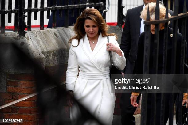 Princess Haya Bint al-Hussein arrives with her lawyer Fiona Shackleton at the High Court on February 26, 2020 in London, England. Princess Haya has...