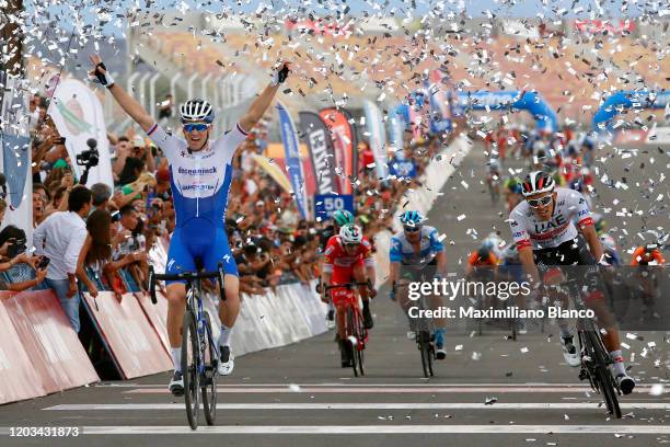 Arrival / Zdeněk Štybar of Czech Republic and Deceuninck - Quick-Step Team / Celebration / Juan Sebastián Molano of Colombia and UAE Team Emirates /...