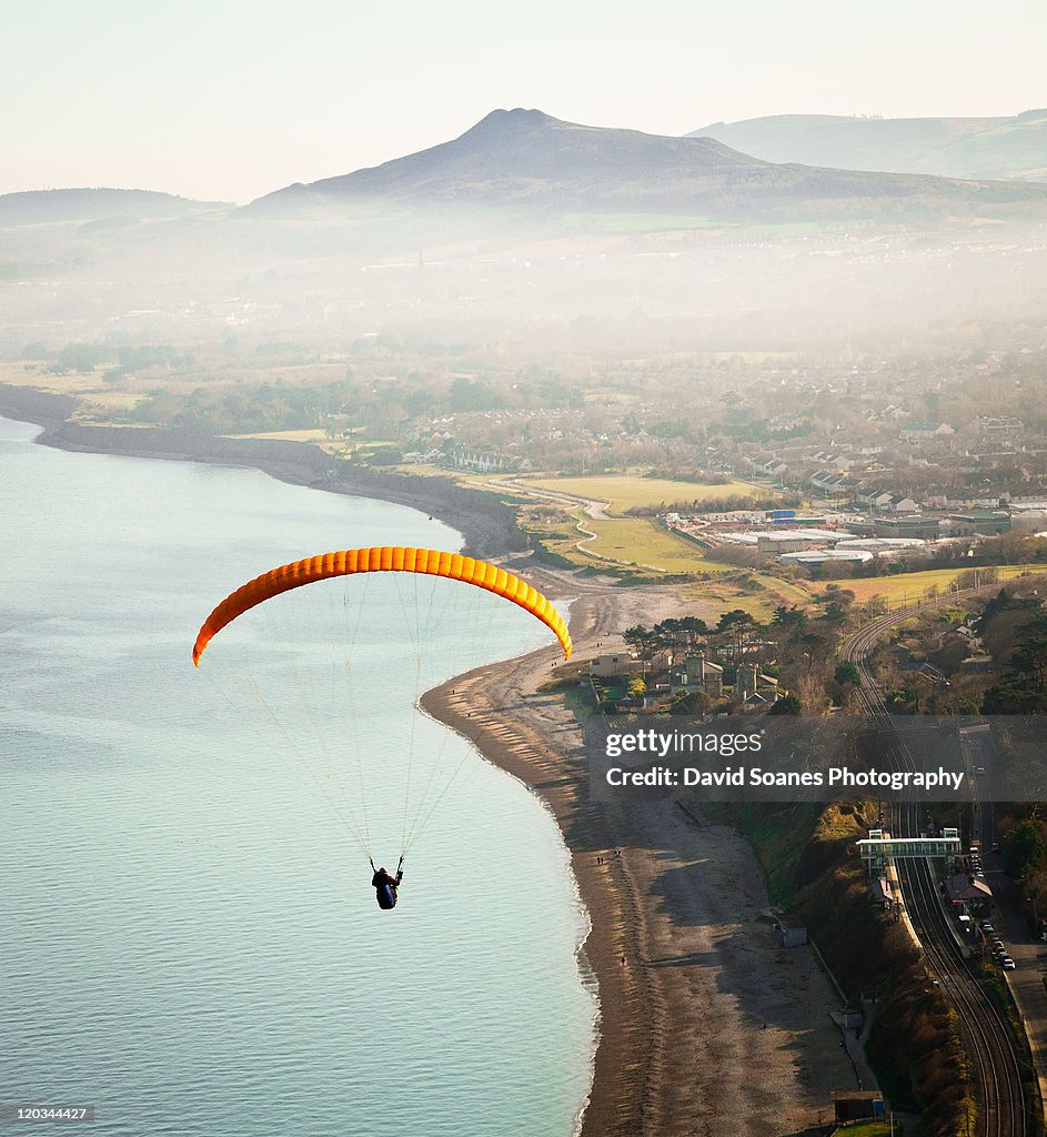 Paragliding off Killiney Hill